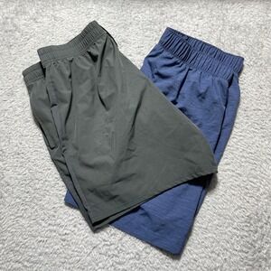 RBX and Sport Mens Athletic Shorts Bundle XXL Blue Grey Running Gym 2 Pack